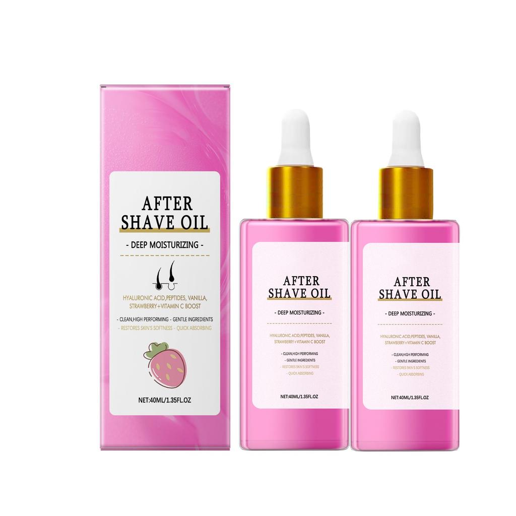 Масло после бритья с ароматом клубники Мягко увлажняет, смягчает и ухаживает за кожей 40 мл