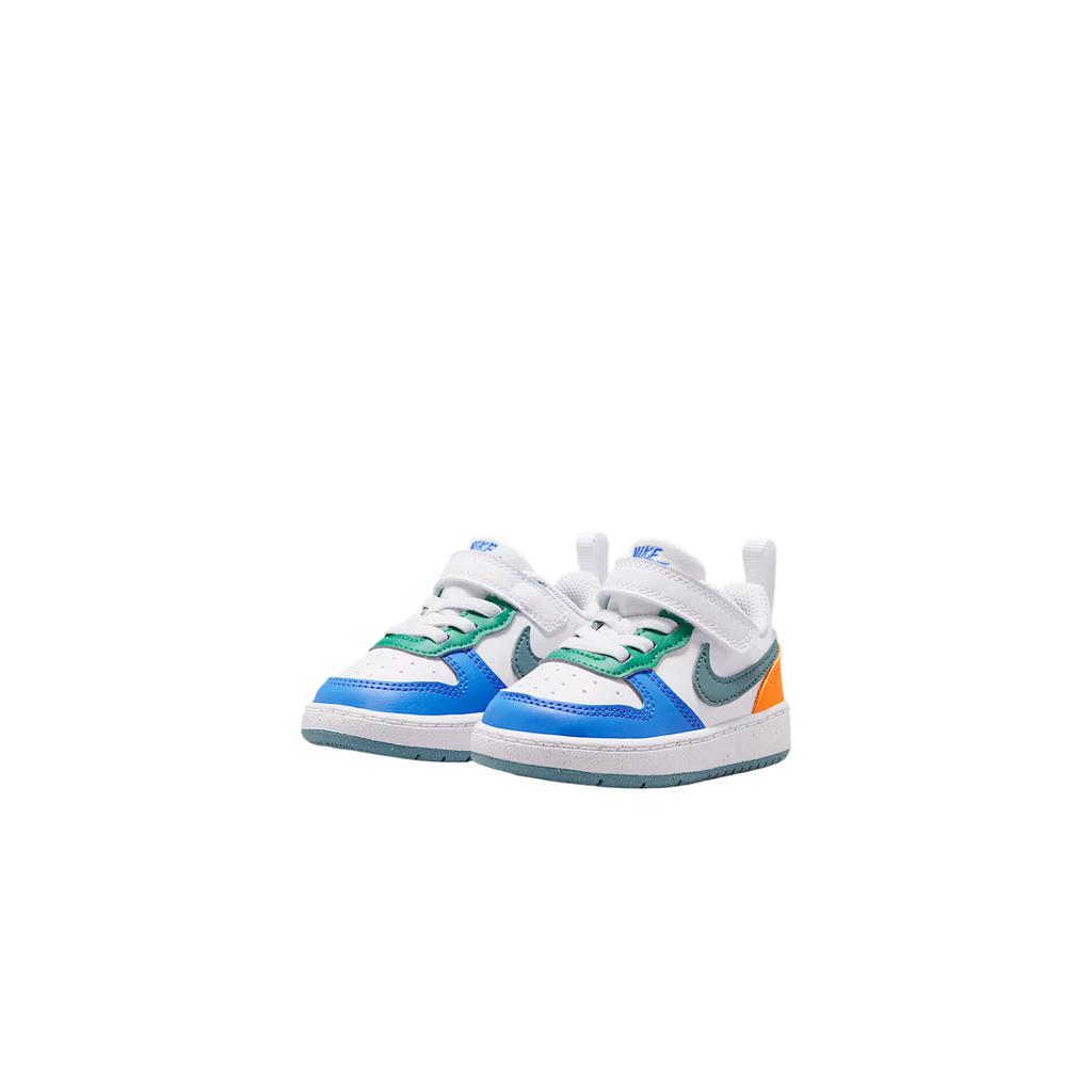 Nike Кроссовки Court Borough Low Recraft TD White Malachite Blue Crystal для малышей Mineral-Slate DV5458-140