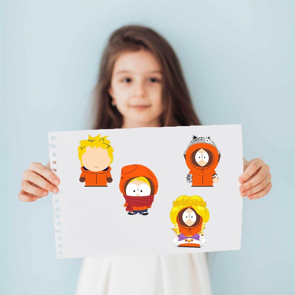 8 Sheets Cartoon South Park PARK Make A Face Puzzle Stickers For Luggage Phone Case Laptop Notebook Decals Kids Gift