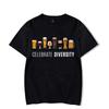 CELEBRATE DIVERSITY Beer Man Shirt Funny Brother Summer Men's T-shirts Beer Lover Unisex Tshirts Overd Tee Shirt Camiseta#Color