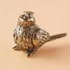 1 PC Vintage Solid Brass Jewelry Antique Small Sparrow Handle Piece Miniature Sparrow Tea Favor Antique Brass Bird Sculpture