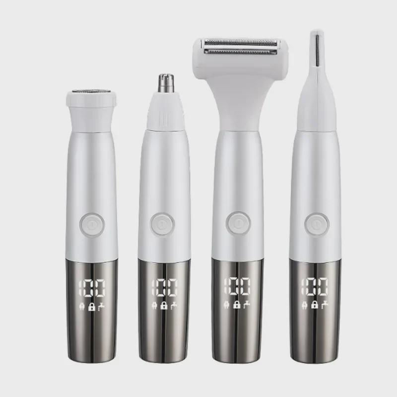 Многофункциональная женская электробритва с цифровым дисплеем для удаления волос в интимной зоне и подмышками