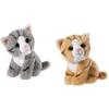 Peluche - Heunec - Mini Mi Kit De Chat Gris-doré - 35x25x10 Cm - Pour Enfants À Partir De 3 Ans - Mixte