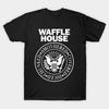 Мужская черная футболка с принтом, очень большая футболка Rock N Roll x Waffle House, хлопковая футболка с принтом на бумаге для переноса без разрезов