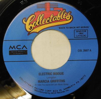 7-дюймовая пластинка MARCIA GRIFFITHS  Electric Boogie COL2607 Коллекционная US SoulFunk Б/у