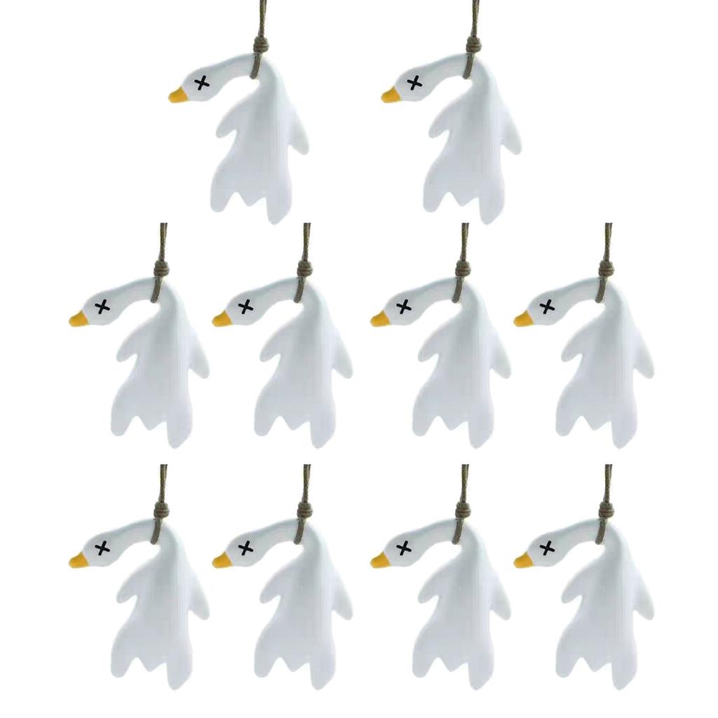 10 шт. Меняющие цвет на солнце украшения в виде жареной утки, креативное подвесное украшение для зеркала автомобиля для использования в помещении и на улице