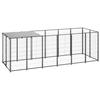 VidaXL Black Kennel 330x110x110 Cm Steel Cage for Dog Puppies Outdoor 150782