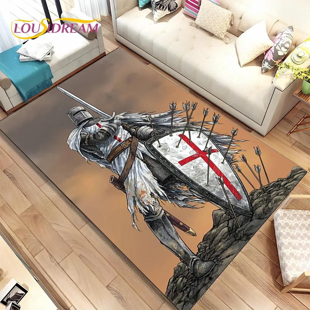Коврик для игровой зоны Cavalier Knight Templar Crusaders, ковер для дома, гостиной, спальни, дивана, коврик для двери, нескользящий напольный коврик