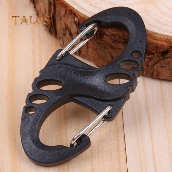 Talos 5 шт. практичный уличный S-образный пружинный крючок-карабин для кемпинга и пешего туризма, брелок с крючком-крючком