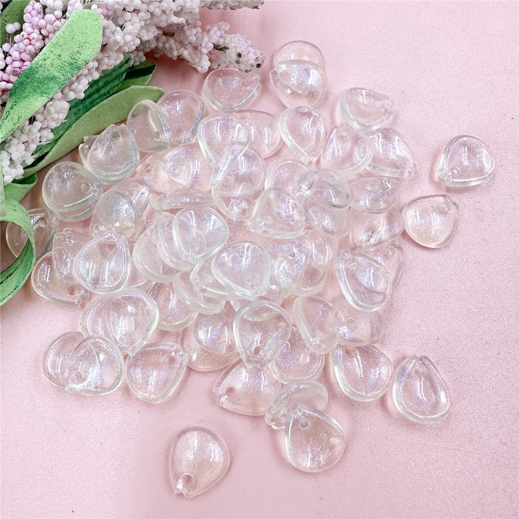 100 шт. ожерелье акриловые модные серьги ювелирные аксессуары изготовление ювелирных изделий браслеты 10,8*12,2 мм DIY лепестковые бусины капли воды