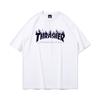 Летняя футболка Thrasher Skateboard Magazine с принтом букв Мужская Женская Оверсайз Хлопок Короткий Рукав Повседневная Уличная Одежда Футболка Топ