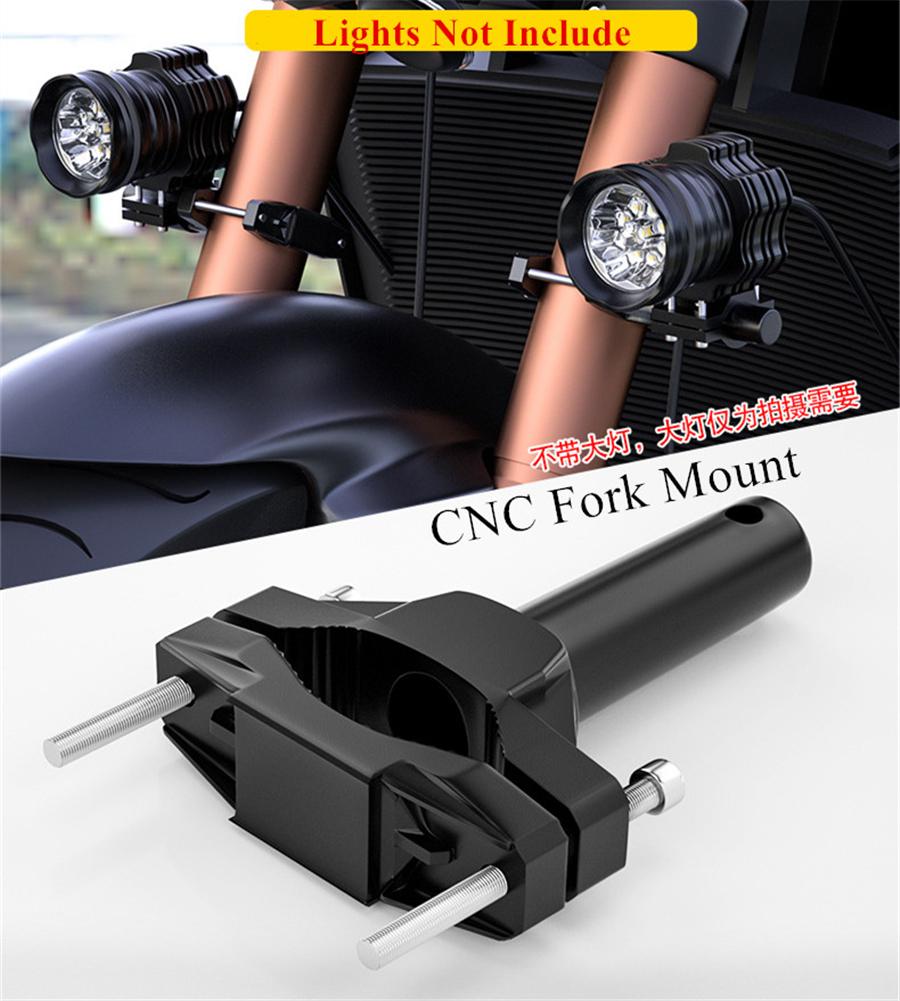 Черный Алюминиевый Сплав с ЧПУ Мотоцикл Велосипед Передняя Вилка Крепление Кронштейн Зажим для Фары X1