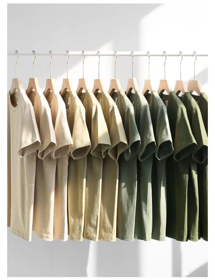 Футболка свободного кроя из чистого хлопка в стиле ретро, повседневный стиль с короткими рукавами