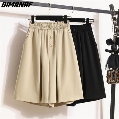 2023 летние шорты больших размеров, женские эластичные брюки, свободные прямые повседневные женские базовые брюки 5XL