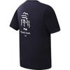 Fila Однотонная футболка с принтом логотипа и букв, простая вязаная, с круглым вырезом, с коротким рукавом, мужская, топы, легендарно-синий A11M323117FNV