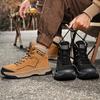 Autumn and Winter Hot-selling Martin Boots Men's High-top Cotton Shoes Rhubarb Boots Outdoor Hiking Shoes Tooling Boots Batch