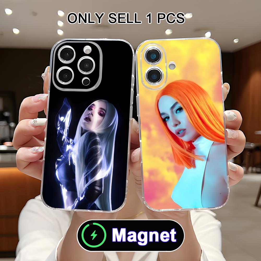 Модный прозрачный чехол для мобильного телефона Ava Max из ТПУ с Magsafe для iPhone 17 16 15 14 13 12 11 Air Pro Max Plus Mini Цветная крышка