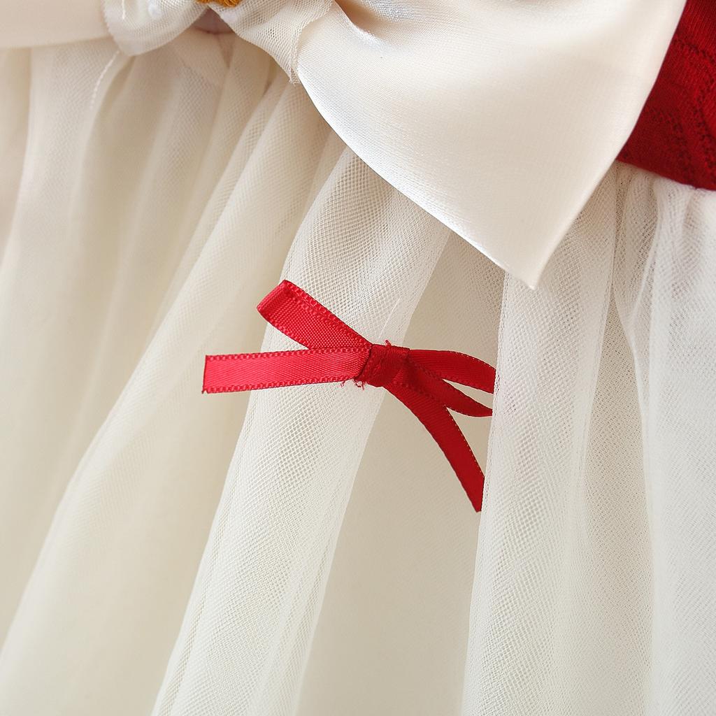 Платье для девочки Лолита с бантом, лоскутное платье принцессы, осеннее детское платье