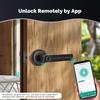 Цифровой дверной замок 6 в 1 Bluetooth Электронный пароль Умная дверная ручка Замок с дистанционным разблокированием через приложение, отпечатком пальца, ключом-картой