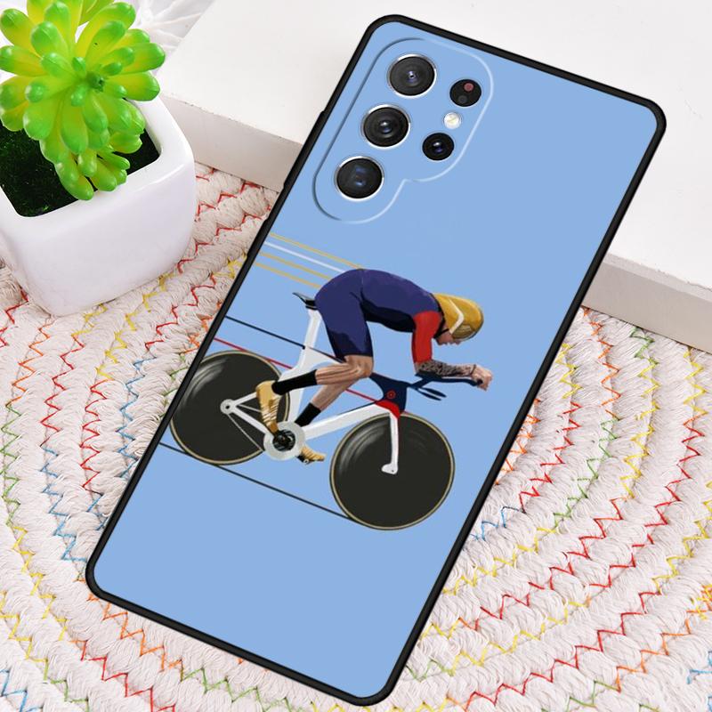 Mountain Bike Cycling art Silicone Phone Case For Samsung Galaxy note 10 pro S26 S25 S24 S23 S22 S21 Plus S25Ultra Capa Cover