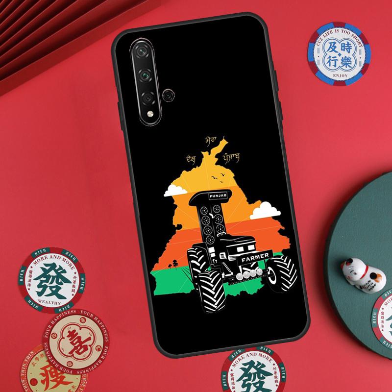 Контур карты Пенджаба для Huawei Nova 12s 12i 7i 8i 11i Y73 Y70 Y90 Y60 Y72 Y61 Y91 9 10 SE P30 Pro P40 Lite Чехол