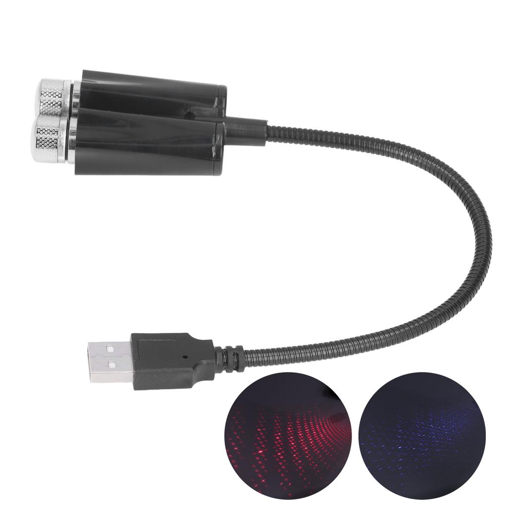 Автомобильный USB Проектор Подсветки Красный Синий Подсветки Подключи и Играй Свободный Изгиб Гибкий Без Голосового Управления