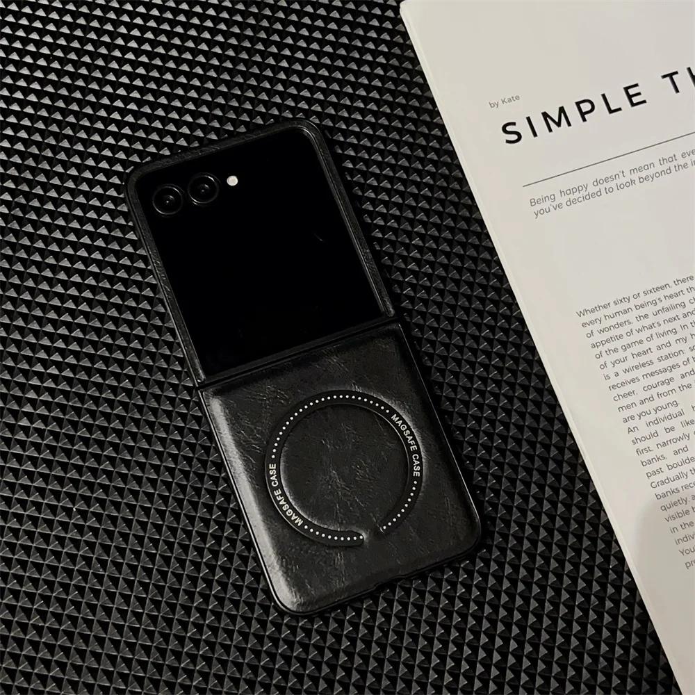 Ретро кожаный чехол для телефона Motorola Razr 60 50 40 Ultra Moto Razr 60 50 40 Магнитная крышка Защитный