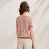 Zhao Jun Весна/Лето 2026 Жаккардовый вязаный футболка из смесовой шелковой пряжи