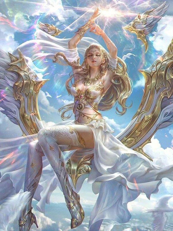 5D Diy Алмазная картина Эльф Фея Фэнтези Фея Полный круглый набор крестиков Алмазная вышивка Портрет Мозаика Плакат