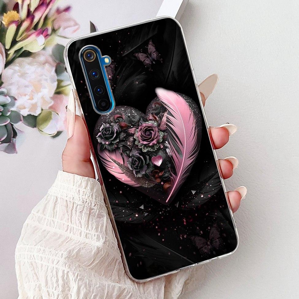 6.6" For Realme 6Pro RMX2061 RMX2063 Back Cover For Realme 6 Pro Case Clear Luxury Fashion Cute Cat Cool Funny Soft TPU Bumper