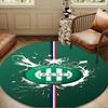 1PC Green Saint-Etienne Football Round Rug for Livingroom,Bedroom, Palyroom, Chair Rug, Area Rug, Circle Carpet, Large Size Fan Christmas Gift