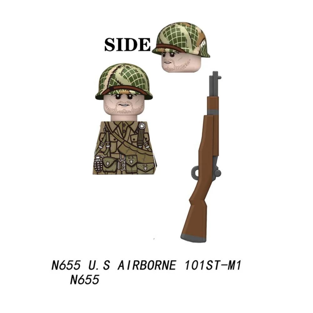 Детали солдат 101-й воздушно-десантной дивизии США, конструктор, офицер, армейский воин, пехота, военные аксессуары, оружие, кирпичики, игрушки GR03