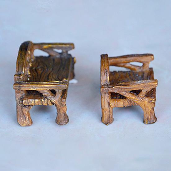 Прочная, яркая, практичная, широко применяемая миниатюрная скамейка, декоративный мини-мир, сказочный сад