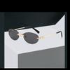 Vintage Oval Metal Sunglasses Women Men Fashion High Quality Brand Sun Glasses Outdoor Travel Daily Lady Man Eyewear UV400