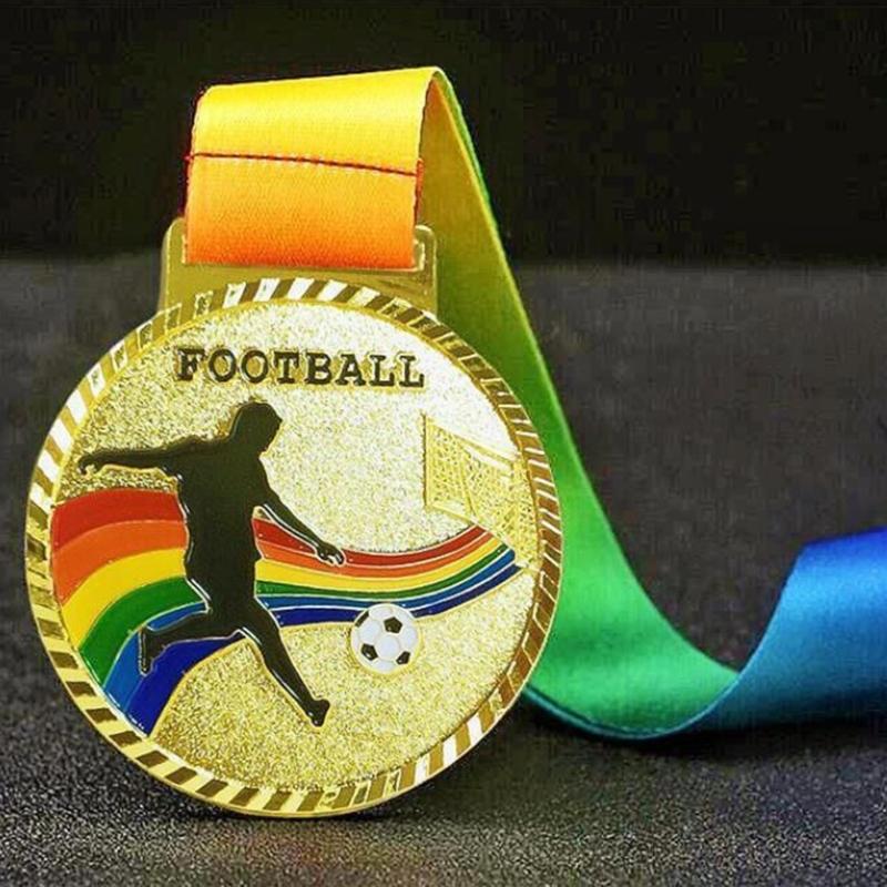 Футбольные медали для детей и взрослых Золотые/Серебряные/Бронзовые Наградные медали Сувениры для вечеринок Металлические призы Награды для футбольных игр
