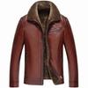 Зимняя новая кожаная куртка мужская короткая кожаная куртка с лацканами утолщенная повседневная куртка