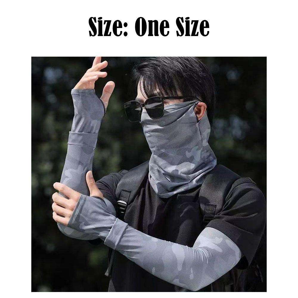 Breathable Men's Sunscreen Sleeves Camouflage Fishing Sleeves Fashion Neck Gaiter Sports