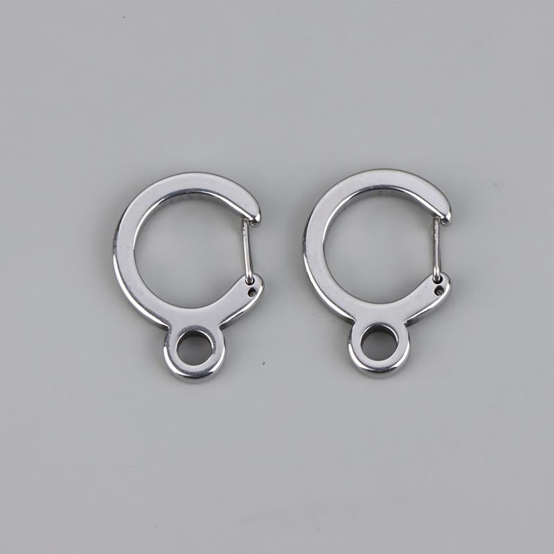 2Pcs Heavy Duty Stainless Steel Key Ring Spring Snap Hook Carabiner for Outdoor Sports Backpack
