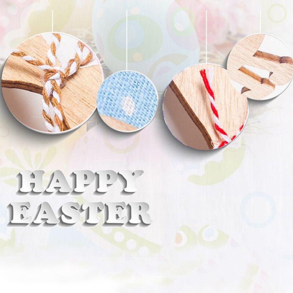 3PCS Natural Party Supplies Home Decorations Easter Rabbit Cute Bunny Wood Crafts Easter Ornaments