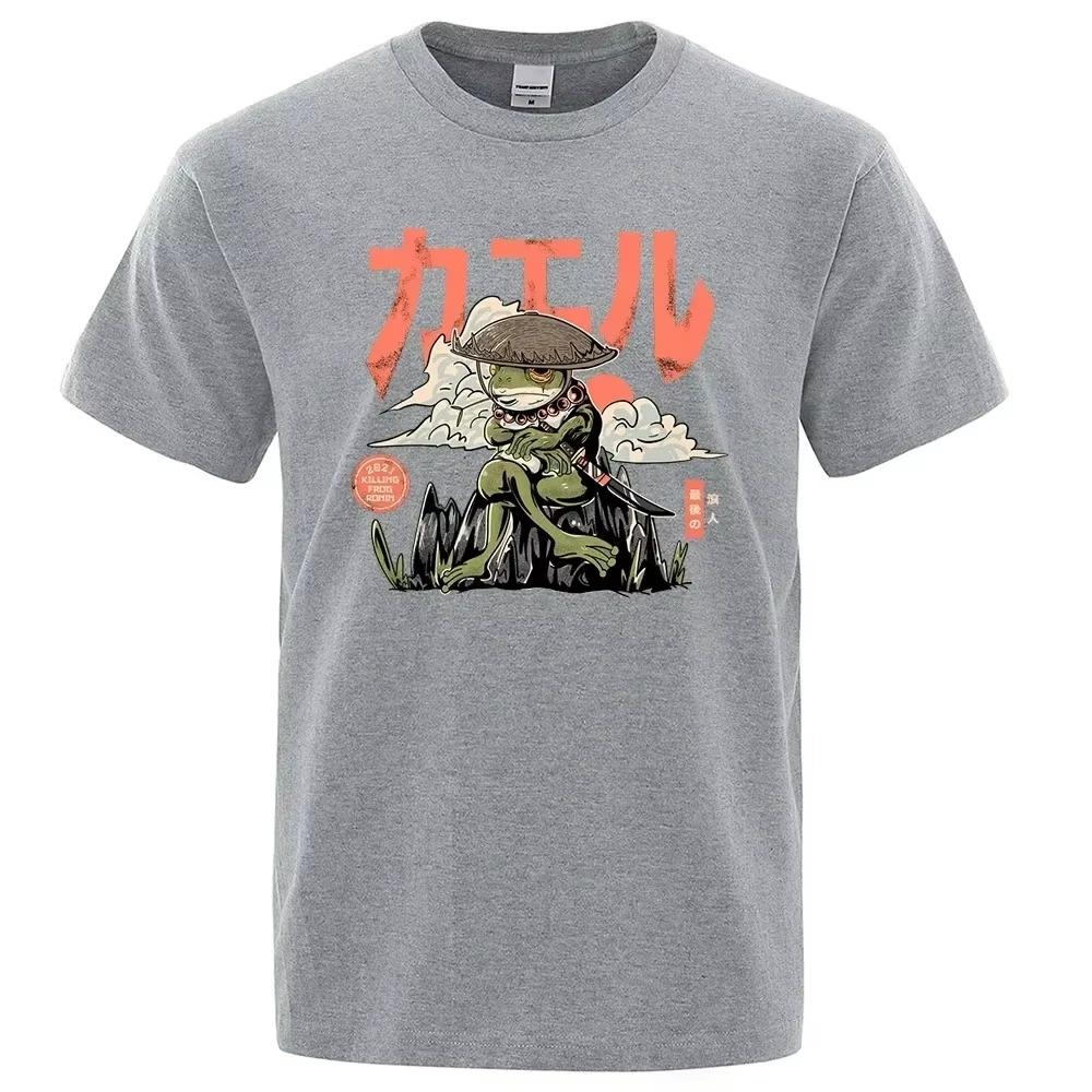 The Last FrogT Shirts Men Harajuku  Casual Breathable Tshirts Fashion O-Neck Shirts Oversized Cotton Short Sleeve Top
