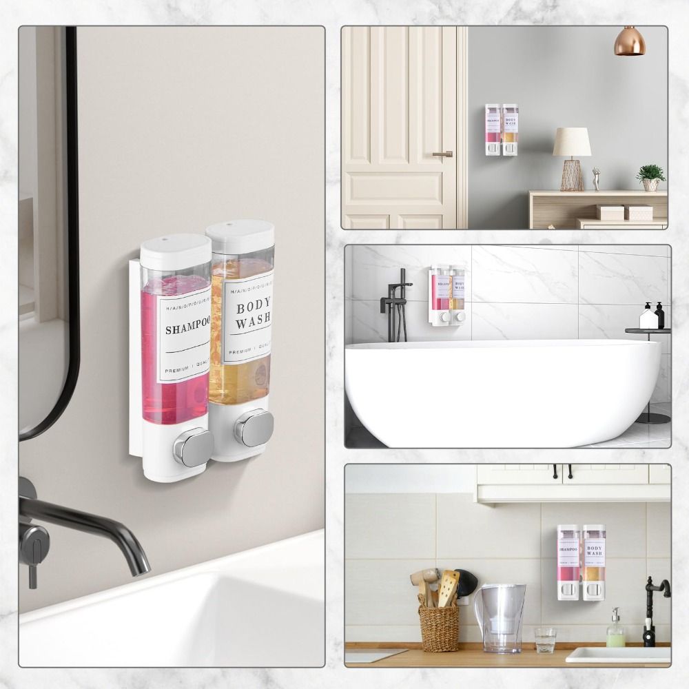Wall Mounted Shampoo Dispenser 2*300ml/3*300ml Conditioner Dispenser For Bathroom Hotel