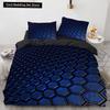 3D Honeycomb King Queen Пододеяльник Твердый Геометрический Комплект Постельного Белья Для Подростков Взрослый Психоделический Абстрактный 2/3 шт Полиэстер Пододеяльник
