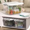 Plastic Plastic Box Transparent Black Clothing Storage Bin Practical Organizing Box  Clothing