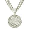 Diamond-encrusted Sunflower Cuban Chain, Domineering Punk Necklace, Men's Creative Hipster Pendant Decorative Accessories