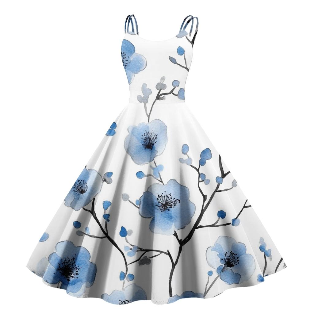 Женское сексуальное платье с открытыми плечами в стиле панк-винтаж с цветочным принтом