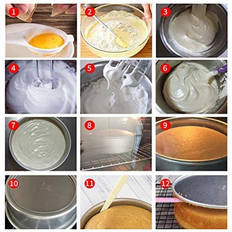 1/2/4 шт. Круглые формы для торта 4 дюйма Съемная нижняя форма для торта Идеальная производительность Алюминиевая шифоновая форма для торта Идеально подходит для выпечки