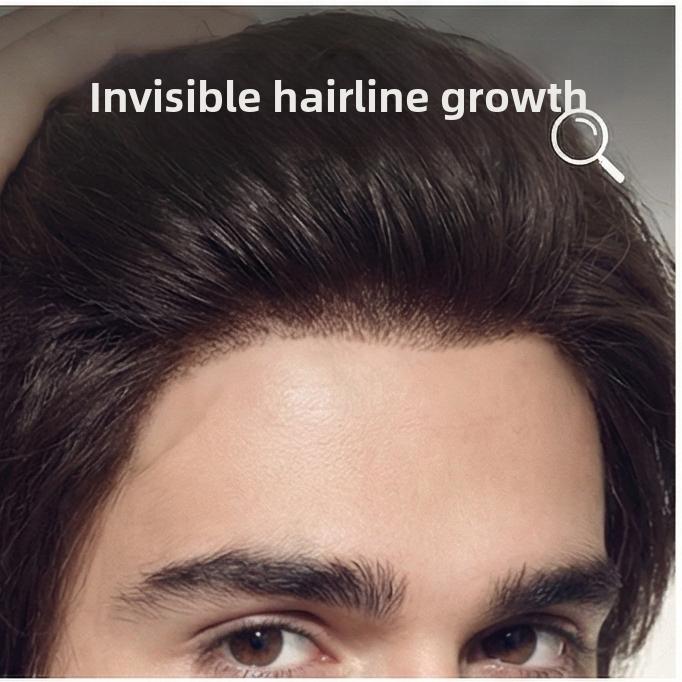 Мужской коричневый короткий прямой парик с боковым пробором