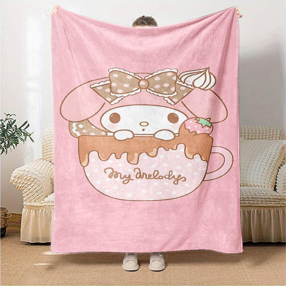 1 шт. Плед My Melody Легкий фланелевый плед для дивана, кровати, путешествий, кемпинга, гостиной, офиса, дивана, кресла