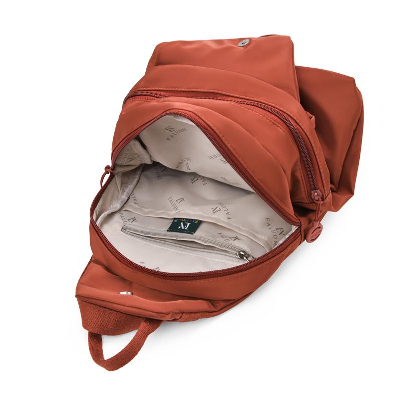 Compact Backpack with Adjustable Straps and Front Zipper Pocket
