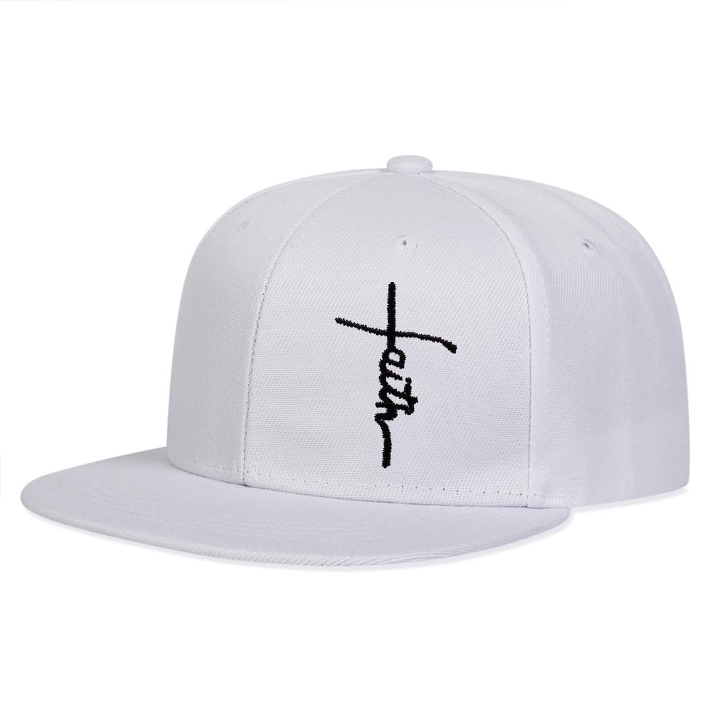 Letter Faith Cross Embroidery Baseball Cap Outdoor Sports Basketball Hat Fashion Snapback Caps Punk Hats Golf Hat